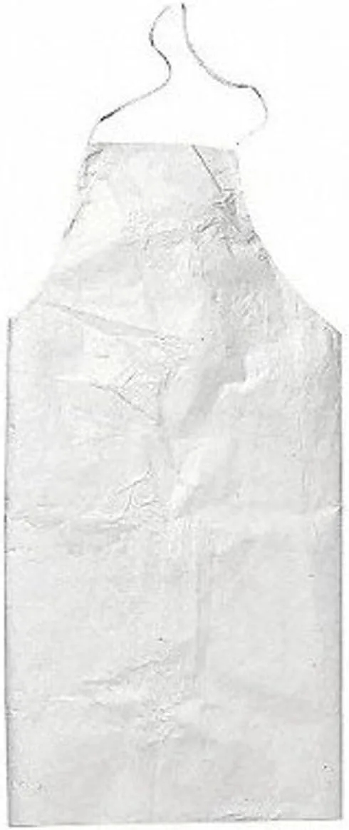 Tyvek Apron, White, One Size Fits All, 100/Carton