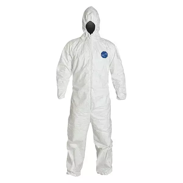 DuPont Personal Protection TY127SWH5X00 5X White Safespec Tyvek Flash Spun Polyethy