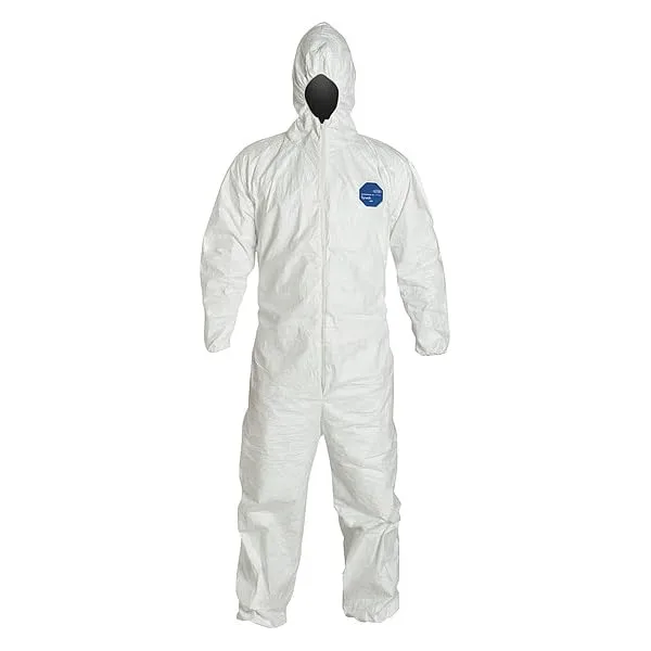 DuPont Personal Protection TY127SWH5X00 5X White Safespec Tyvek Flash Spun Polyethy