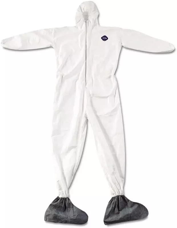 E.I. DUPONT DE NEMOURS - Tyvek Elastic-Cuff Hooded Coveralls W/boots, White, 4x-Large, 25/carton (DUPTY122S4XL) (TY122S4XL)