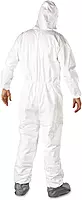 Tyvek Elastic-Cuff Hooded Coveralls W/boots, White, Large, 25/carton
