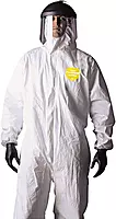 Tyvek Elastic-Cuff Hooded Coveralls W/boots, White, Large, 25/carton