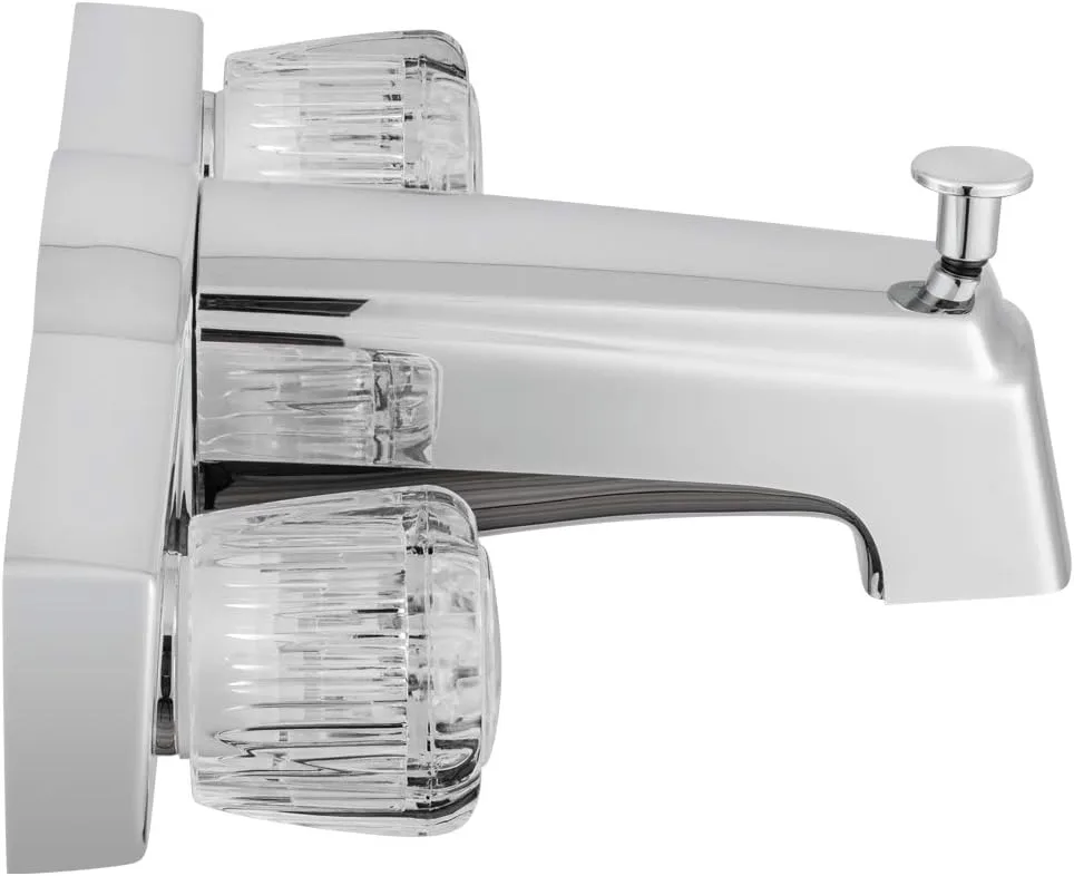 Dura Faucet Economical Classic Tub and Shower Faucet with Diverter (Chrome Polished)