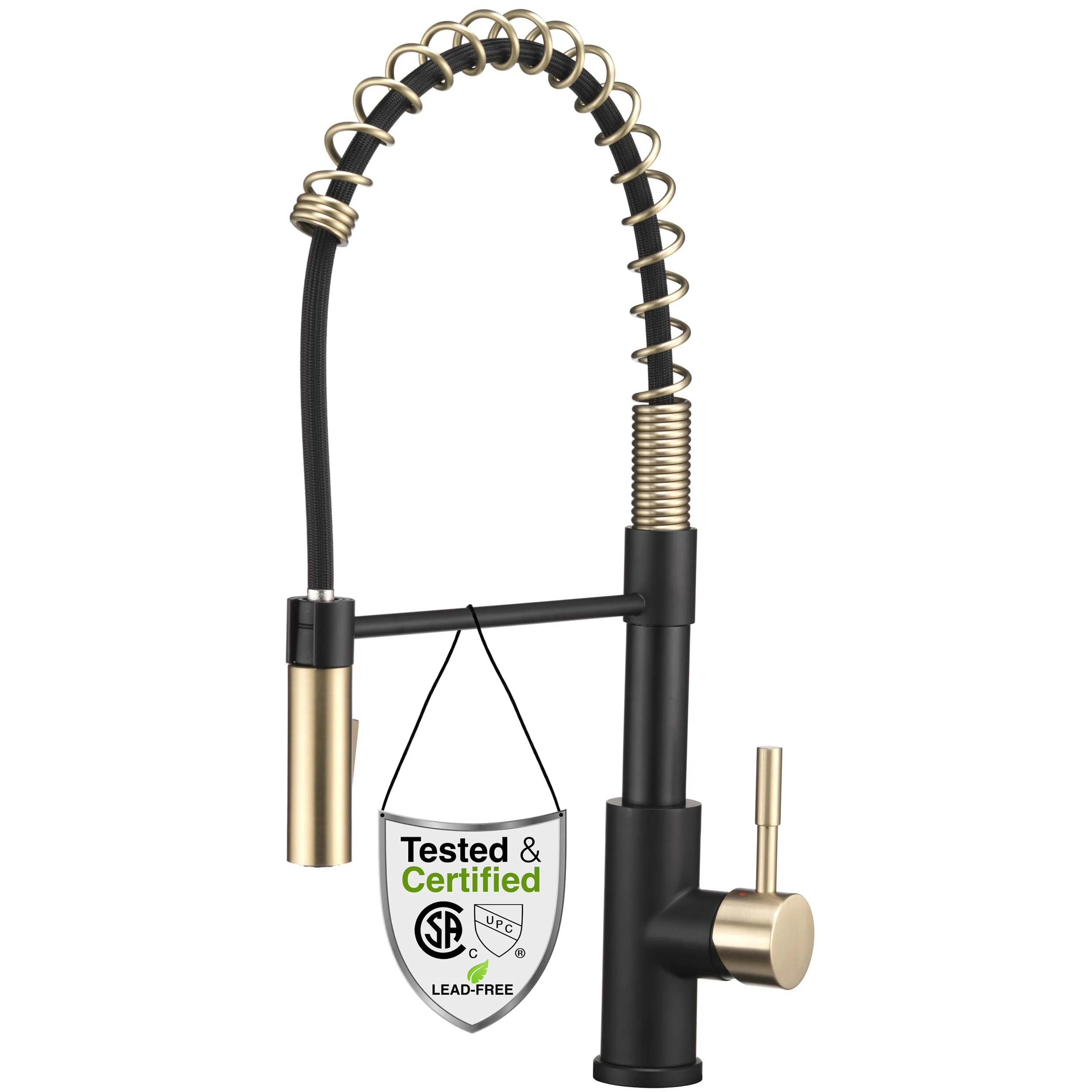 Dura Faucet DF-MK504SLK RV Swivel High-Arc Pull-Down Kitchen Faucet