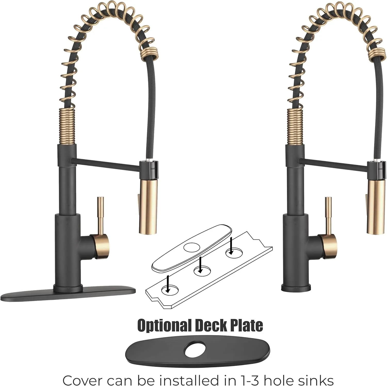 Dura Faucet DF-MK504SLK RV Swivel High-Arc Pull-Down Kitchen Faucet