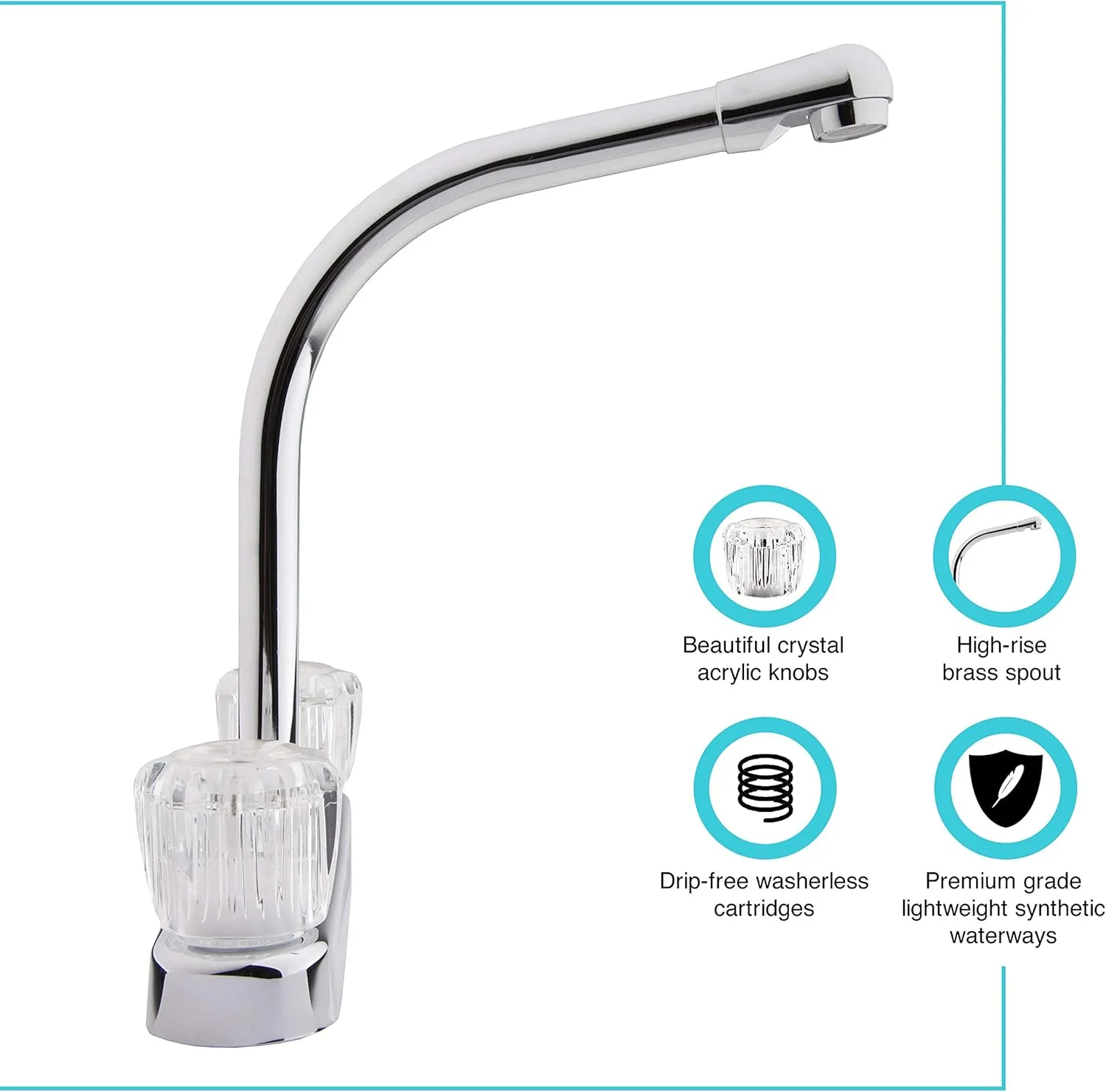 Dura Faucet DF-PK210 Hi-Rise RV Kitchen Faucet