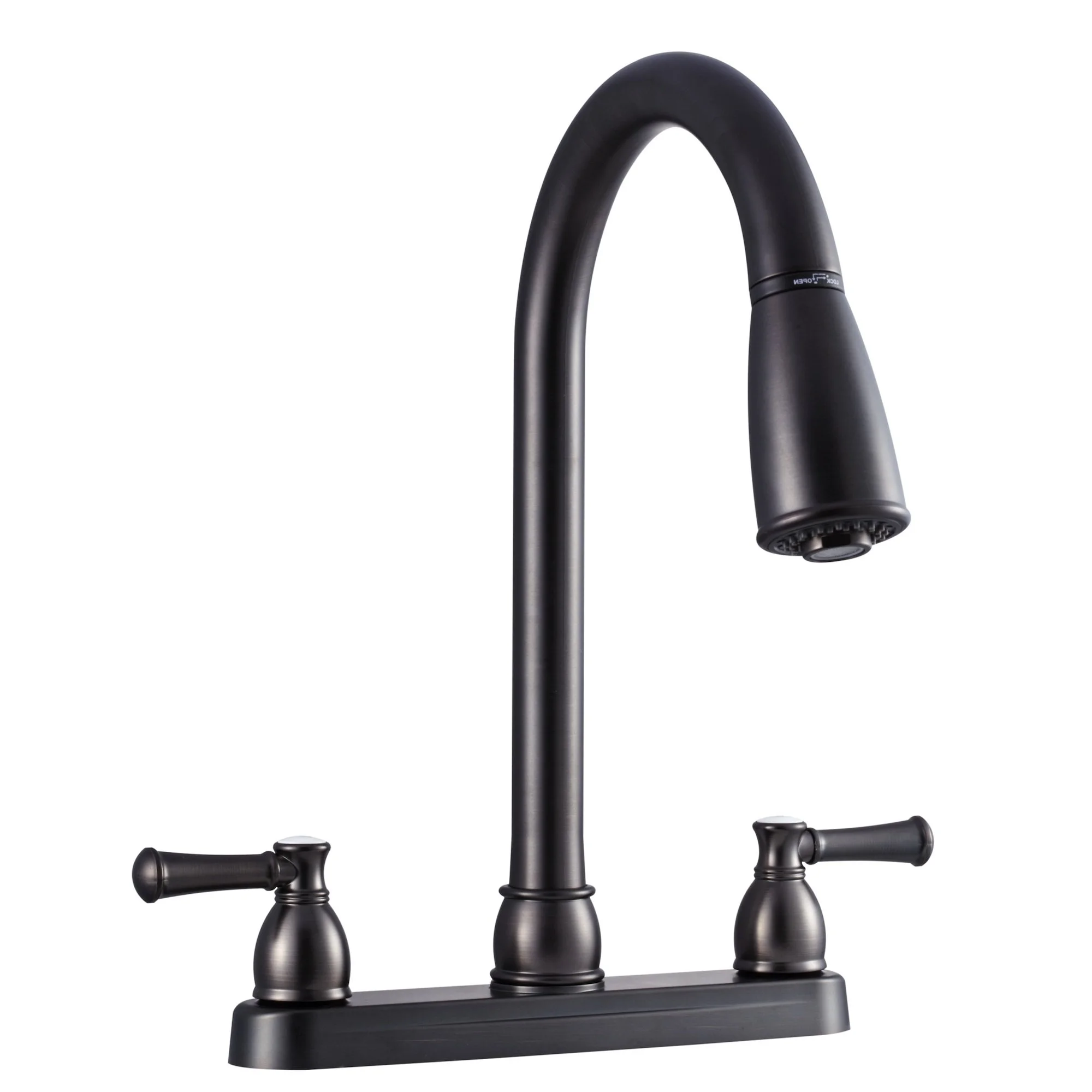 Dura Faucet DF-PK350L Non-Metallic Dual-Lever Pull-Down RV Kitchen Faucet