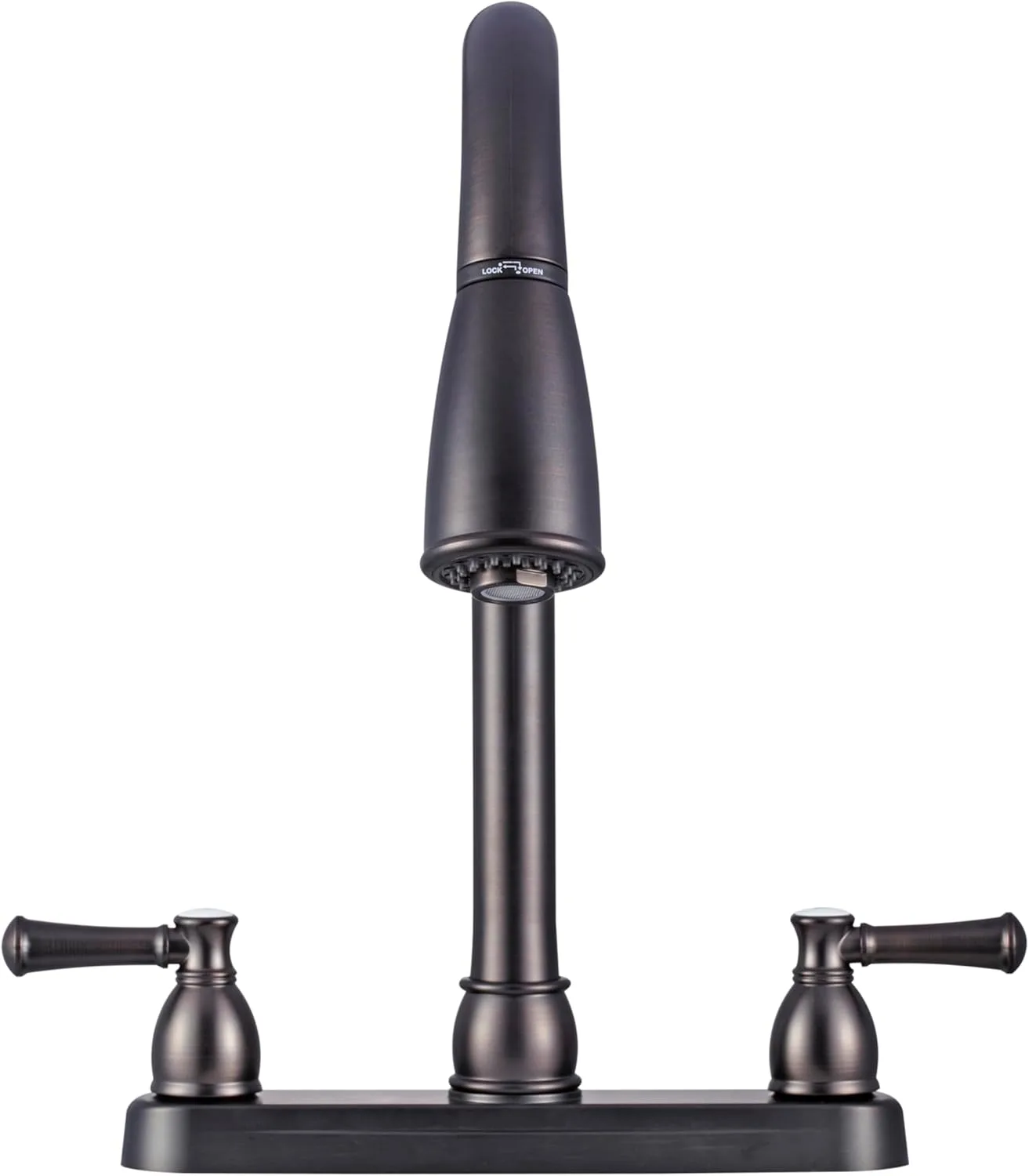Dura Faucet DF-PK350L Non-Metallic Dual-Lever Pull-Down RV Kitchen Faucet