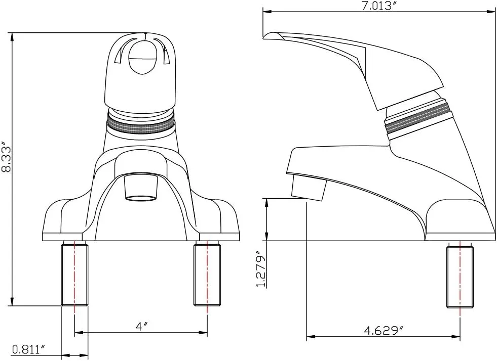 Dura Faucet DF-PL100 RV Single Lever Bathroom Faucet (ABS Plastic)