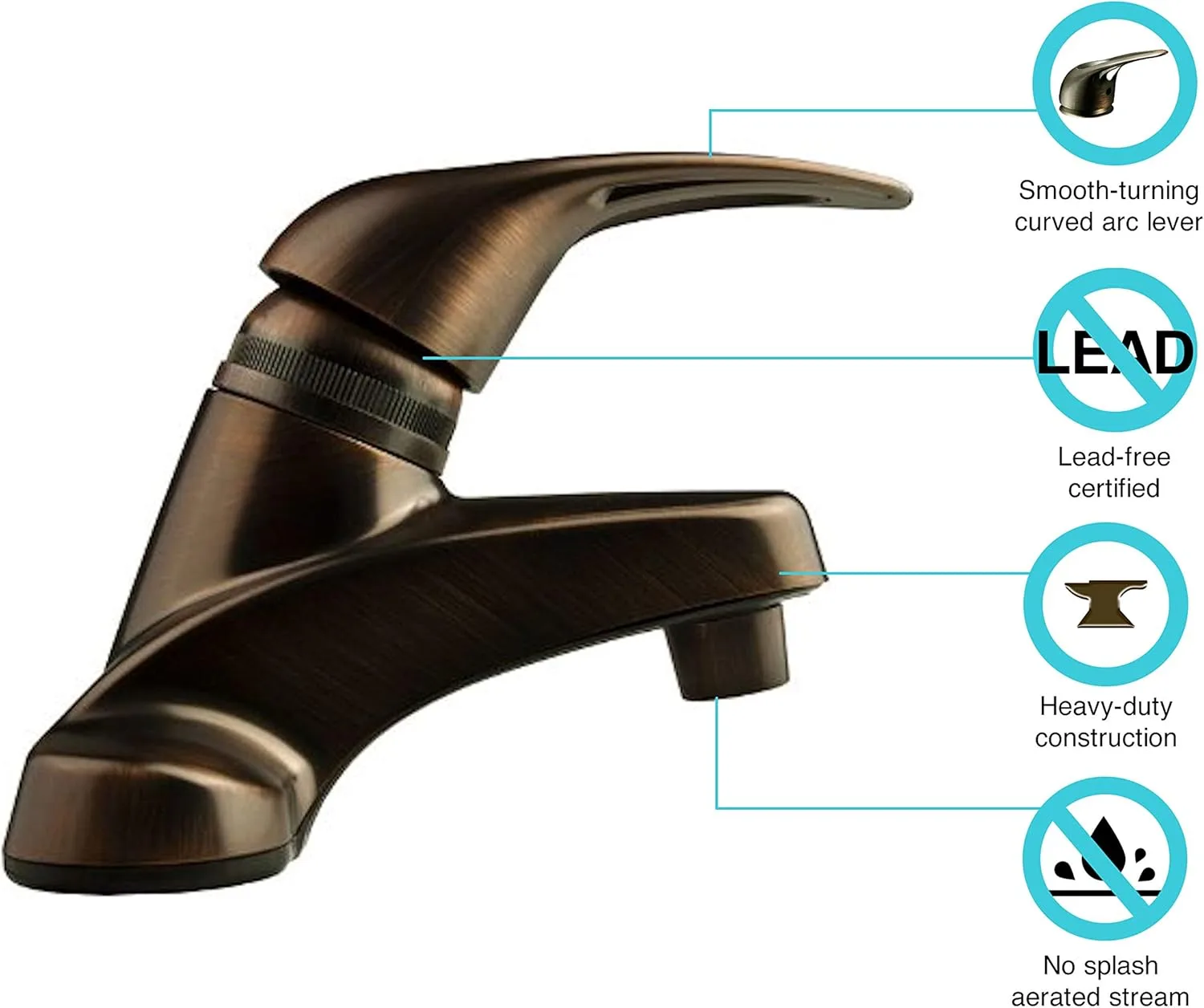 Dura Faucet DF-PL100 RV Single Lever Bathroom Faucet (ABS Plastic)