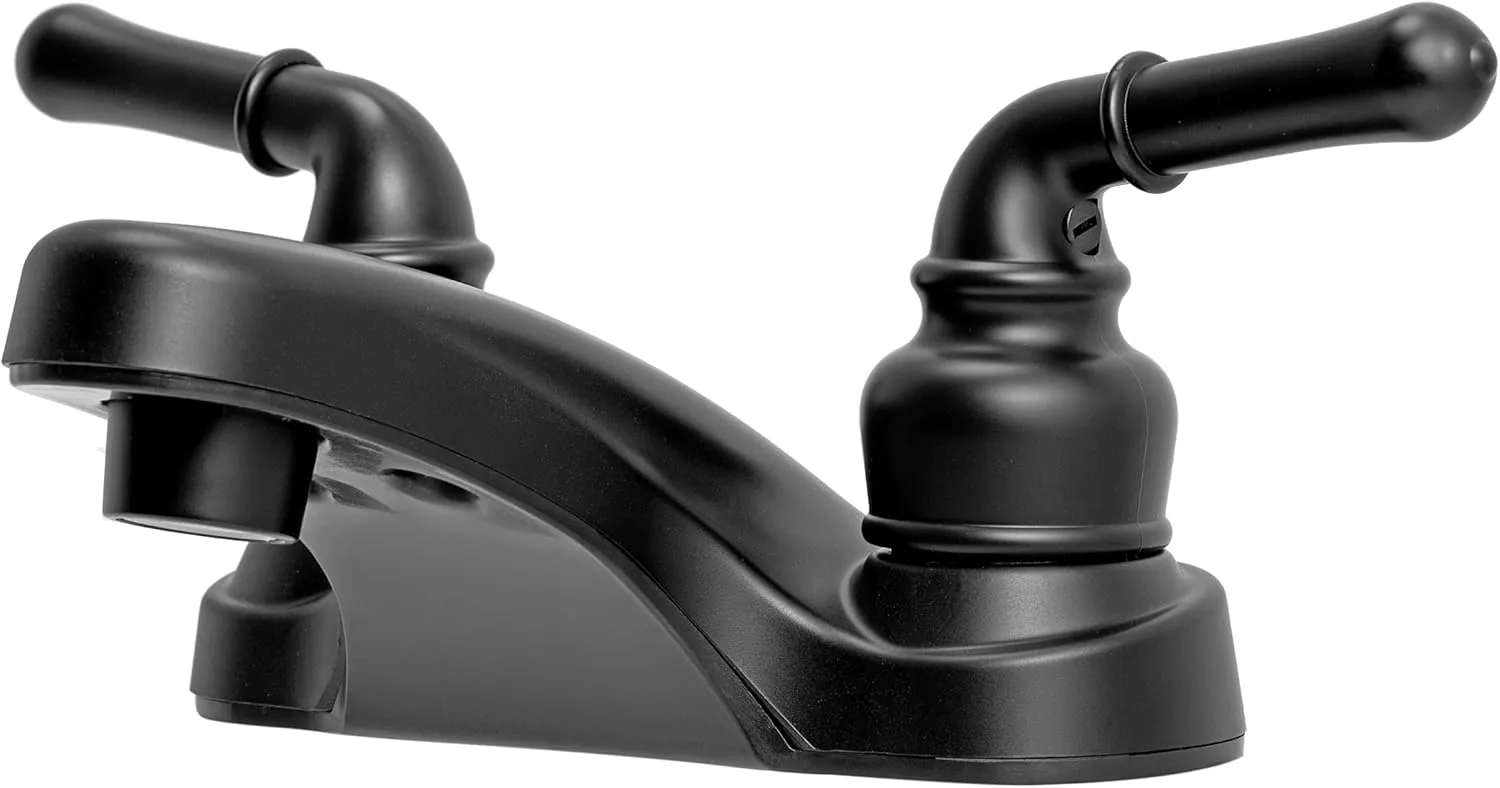 Dura Faucet DF-PL700C RV 2-Hole 4" Centerset Bathroom Faucet with Classic 2-Handles