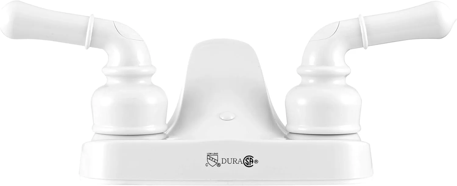 Dura Faucet DF-PL700C RV 2-Hole 4" Centerset Bathroom Faucet with Classic 2-Handles