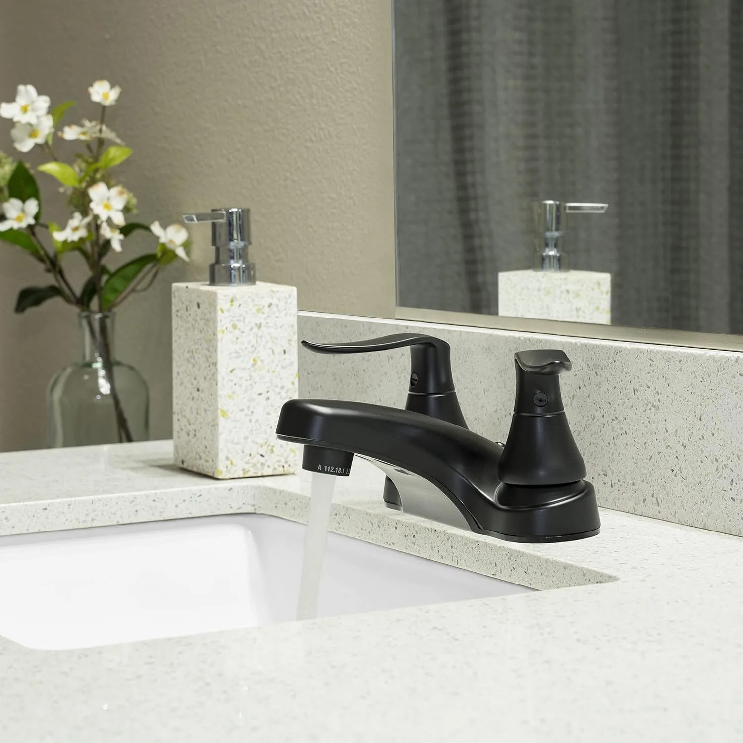 Dura Faucet DF-PL700LH RV Bathroom Centerset Faucet with Winged Levers