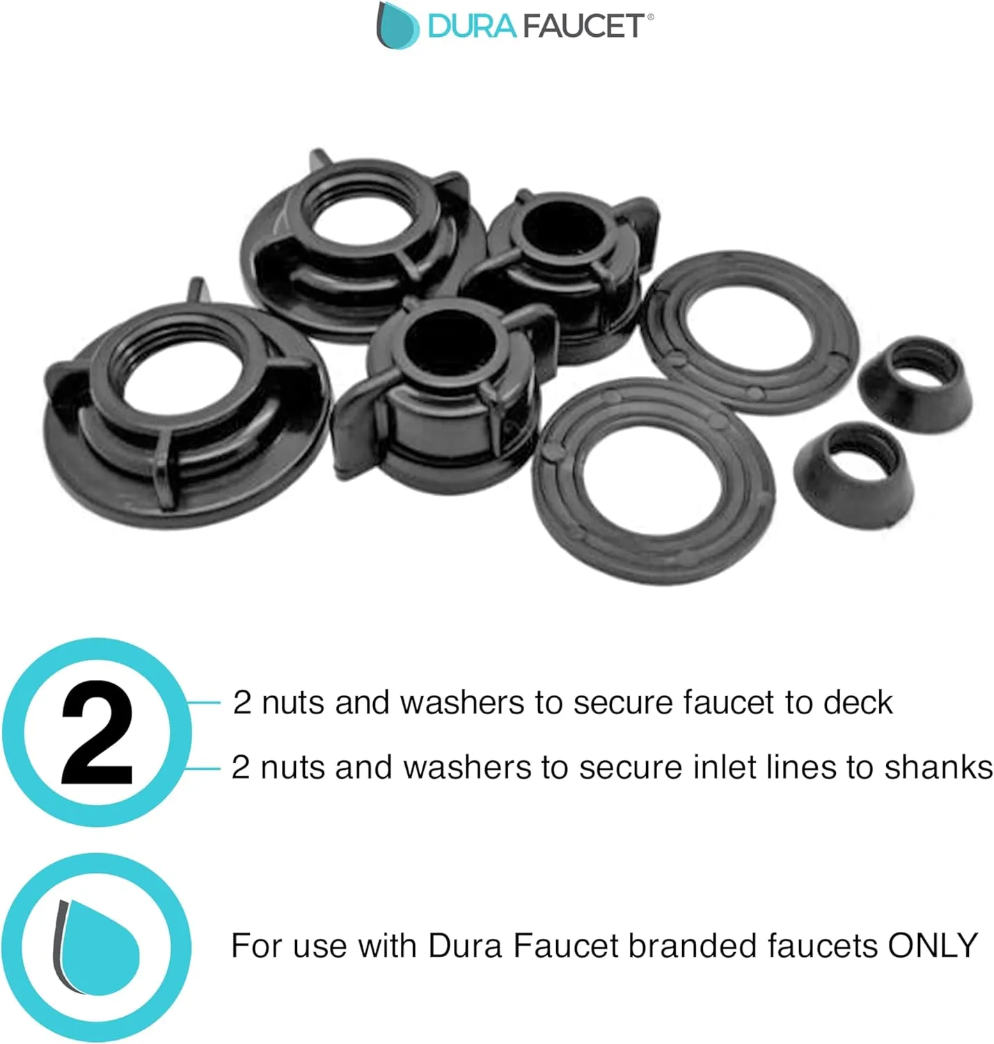 Dura Faucet DF-RK100 RV Mounting Washers and Nuts