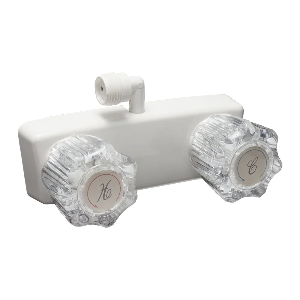 DURA FAUCET RV Exterior Shower Faucet Valve Diverter with 2 Knobs