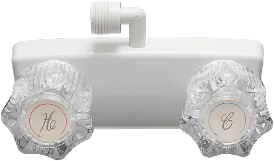 DURA FAUCET RV Exterior Shower Faucet Valve Diverter with 2 Knobs