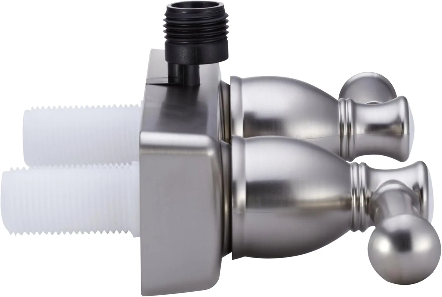 Dura Faucet DF-SA100L-SN RV Shower Faucet Valve Diverter with Hot/Cold Handles (Brushed Satin Nickel)