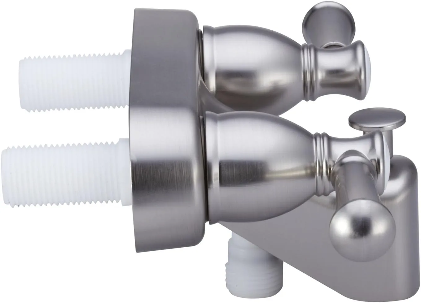 Dura Faucet DF-SA110L-SN RV Tub & Shower Faucet Valve Diverter with Hot/Cold Handles (Brushed Satin Nickel)