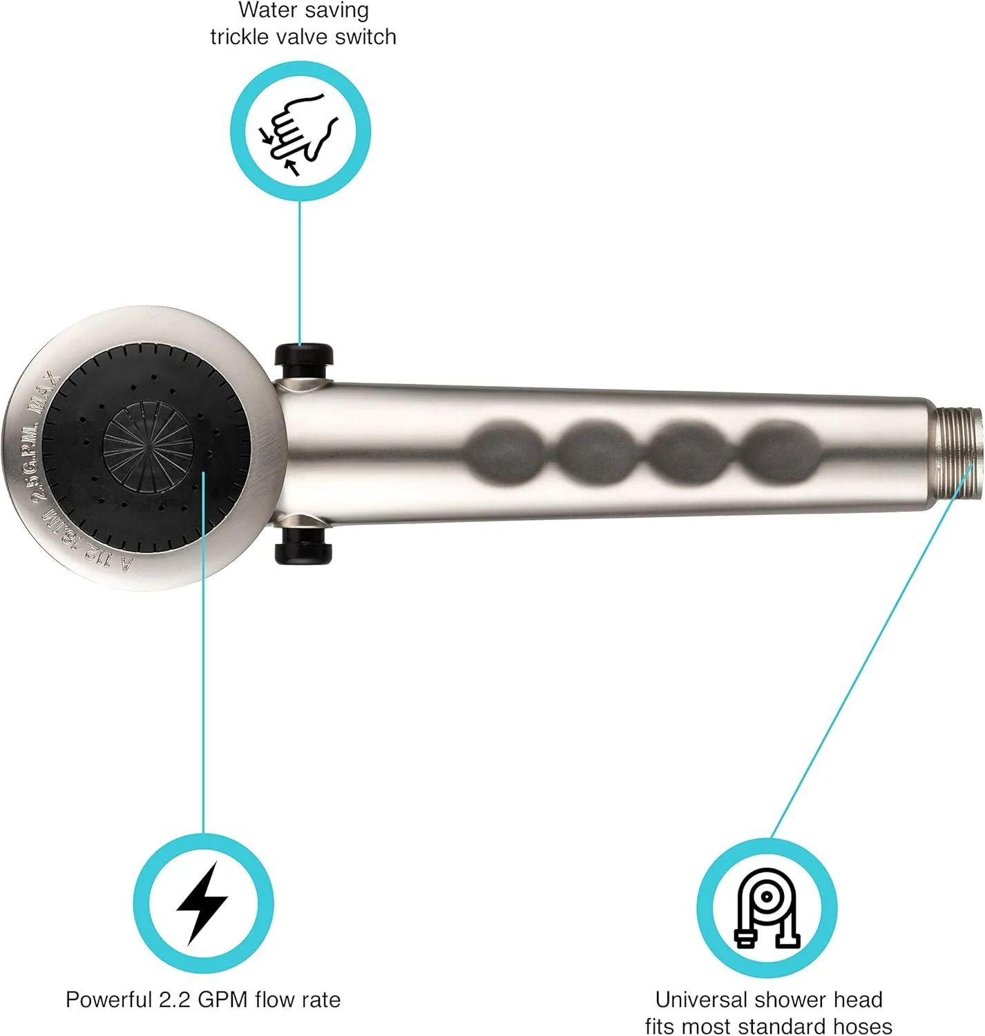 Dura Faucet RV Handheld Shower Head and 60-inch Hose Kit