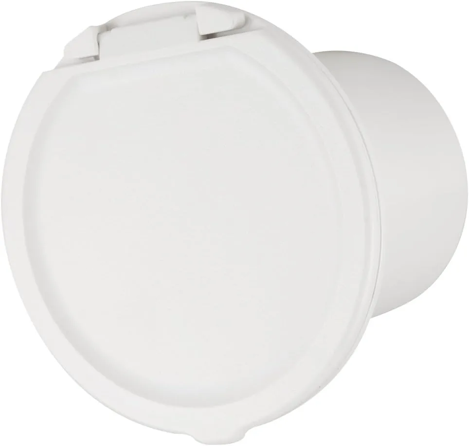 Dura Faucet DF-SA184-WT Outdoor Exterior Utility Spray Dock Port with Quick Connect Hookup (White)