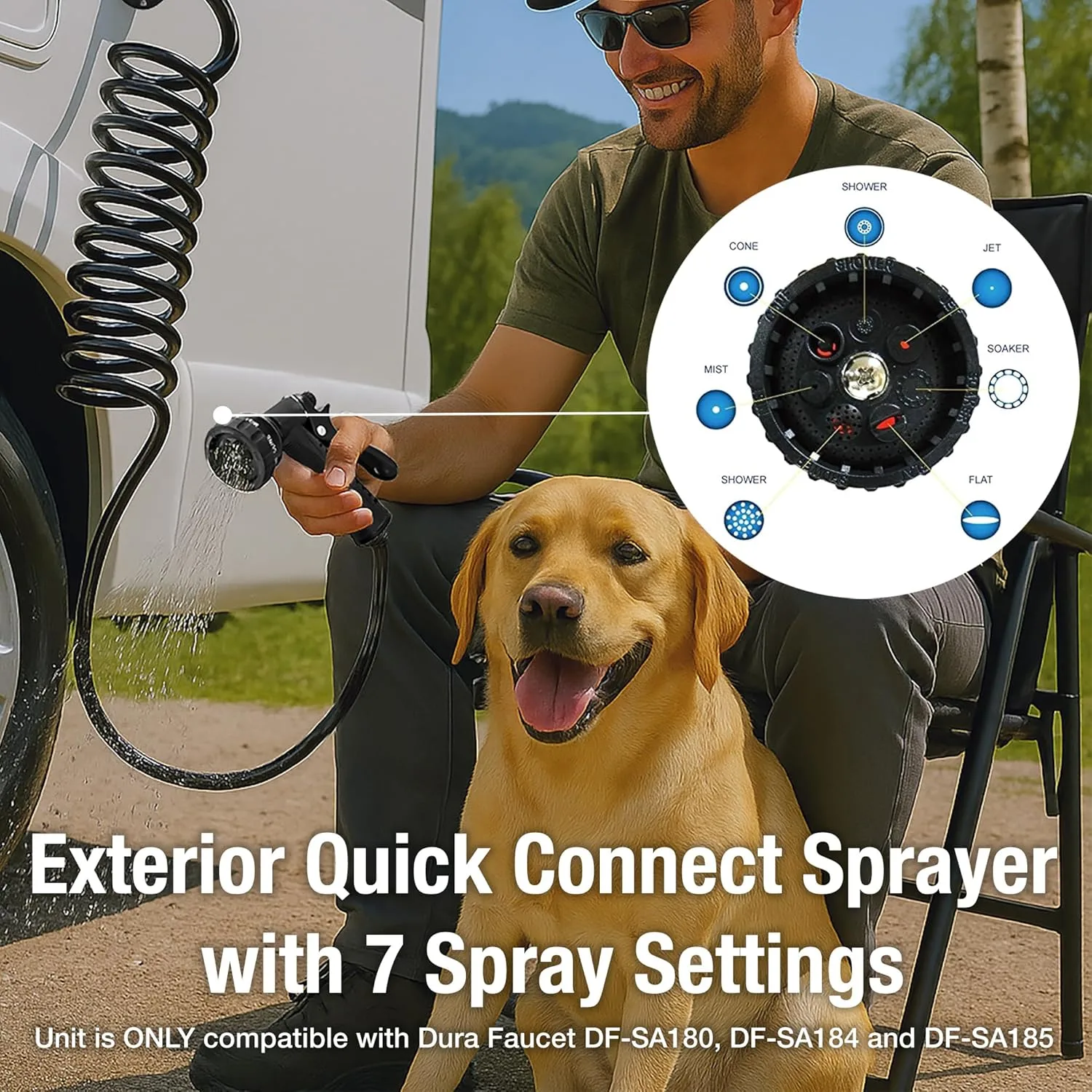 DURA FAUCET RV Quick-Connect Detachable Spray Faucet and Sprayer Kit