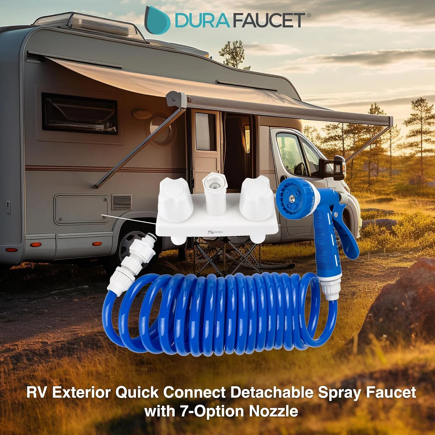 DURA FAUCET RV Quick-Connect Detachable Spray Faucet and Sprayer Kit