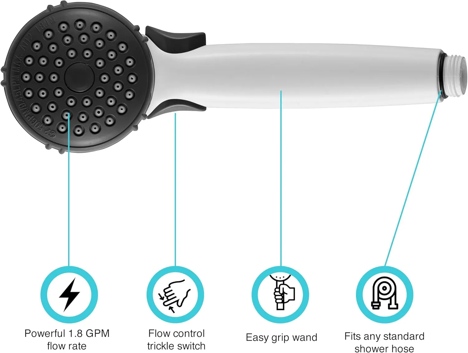 Dura Faucet DF-SA400 RV Hand Held Shower Wand and Kit