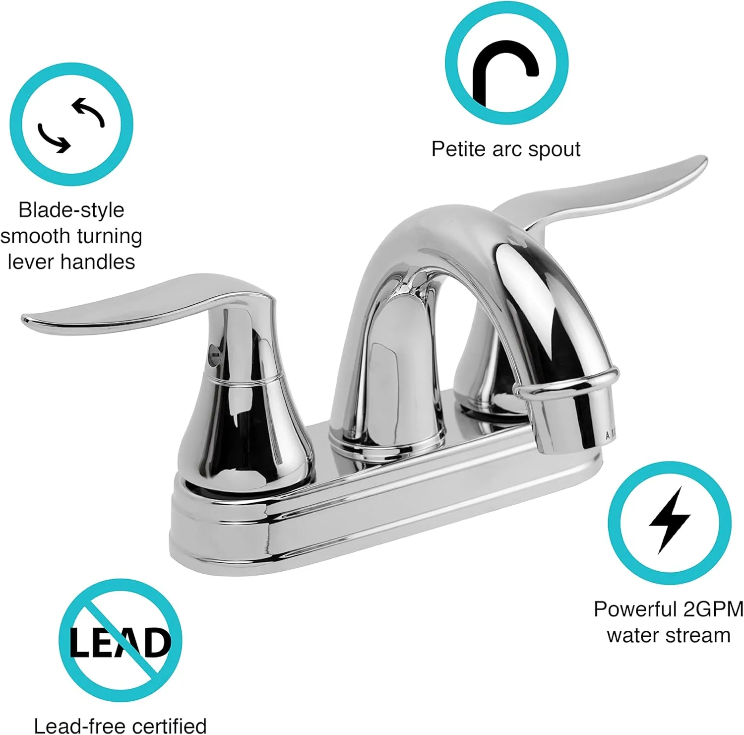 Dura Faucet Elegant Arc Spout RV Lavatory Faucet