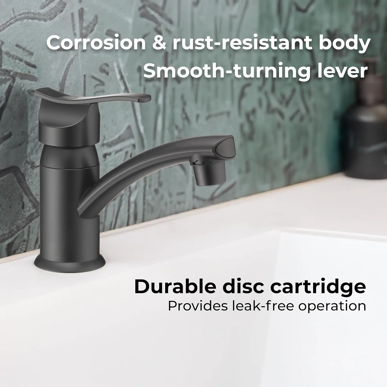 Dura Faucet Streamline Single Lever Centerset Lavatory Sink Faucet for RVs and Bathrooms