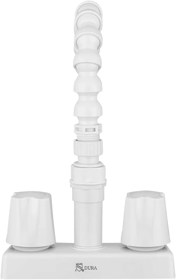 DURA FAUCET RV Exterior Quick Connect Faucet with 360-Degree Flexible Gooseneck Spout