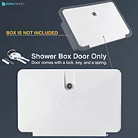 Dura Faucet DF-SA170D-WT RV Durable Replacement Door for an Exterior Shower Box Kit - Lockable (White)