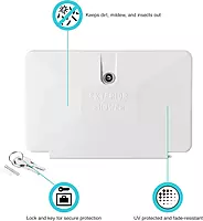 Dura Faucet DF-SA170D-WT RV Durable Replacement Door for an Exterior Shower Box Kit - Lockable (White)