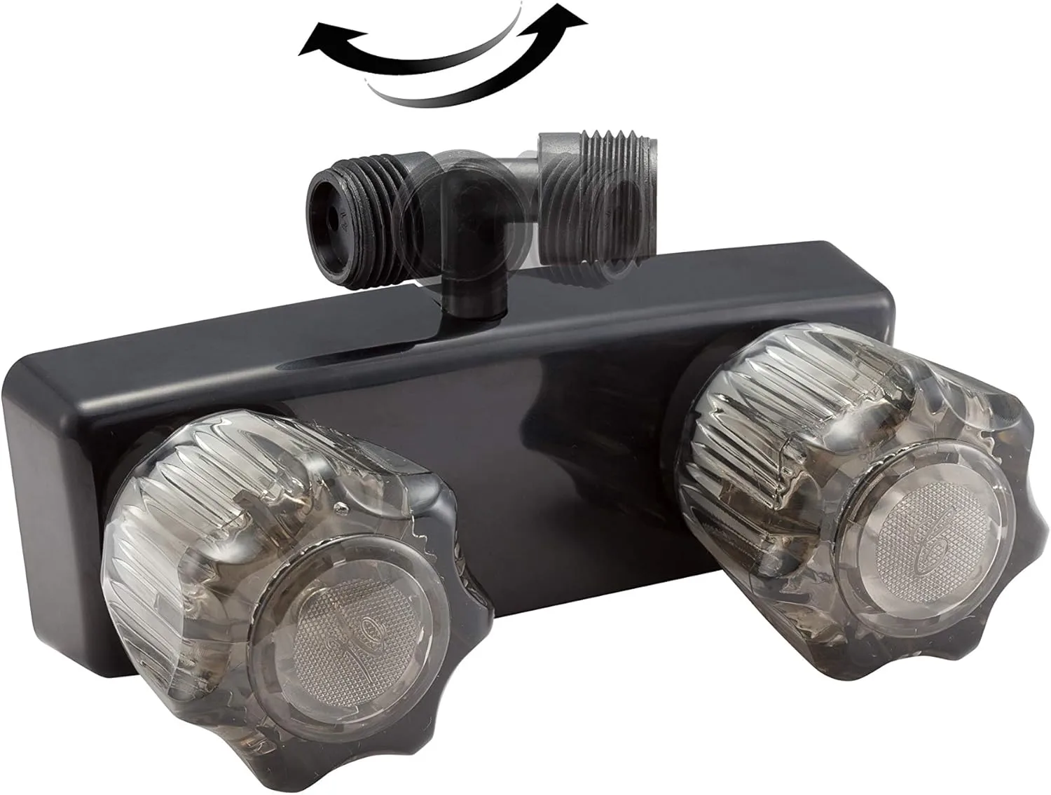 DURA FAUCET RV Exterior Shower Faucet Valve Diverter with 2 Knobs