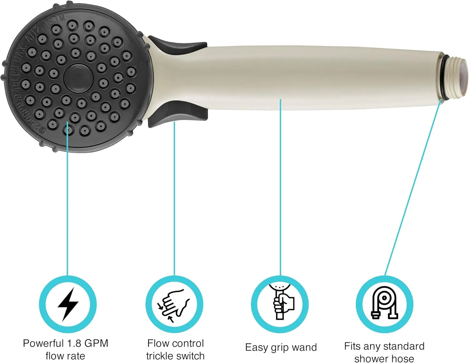 Dura Faucet DF-SA400 RV Hand Held Shower Wand and Kit