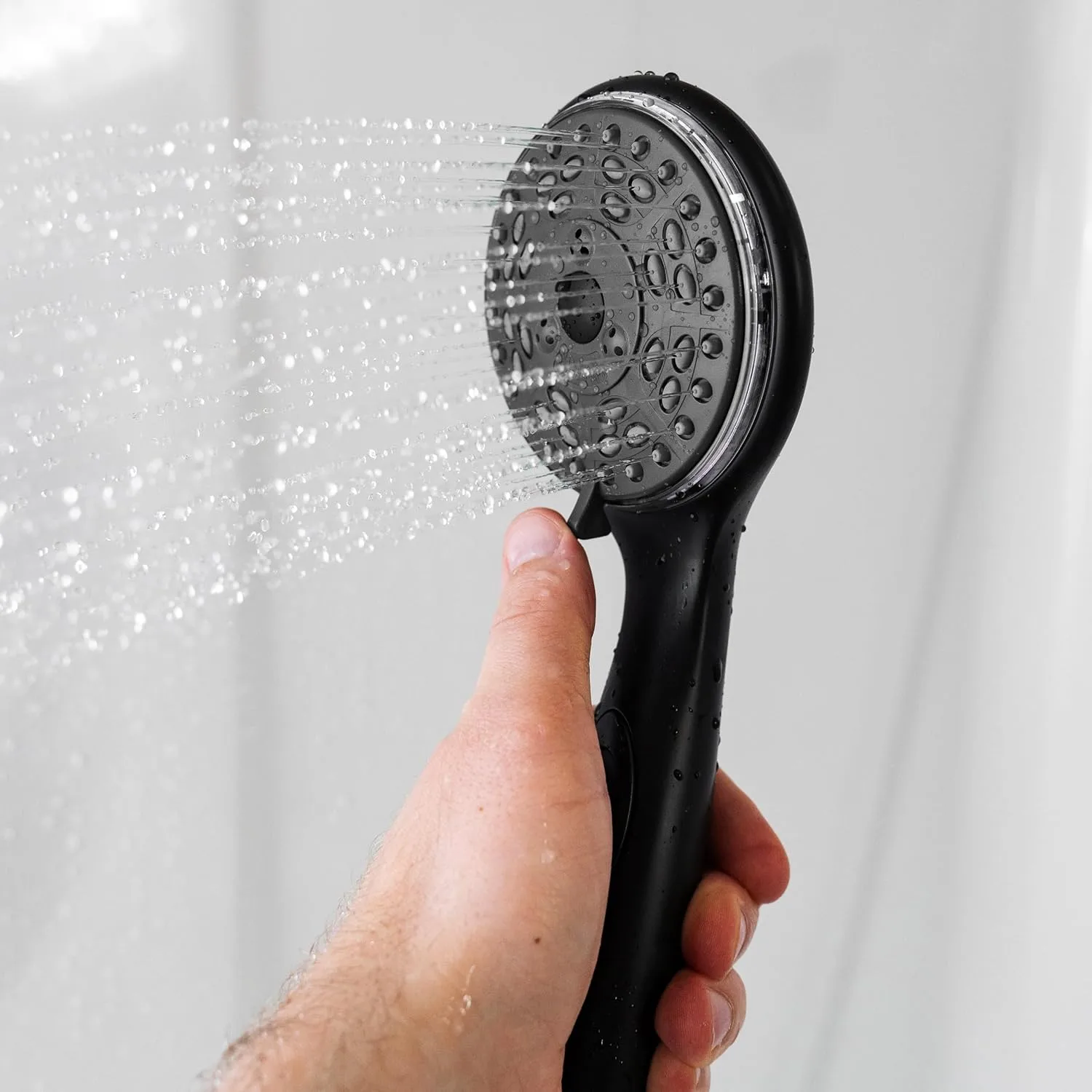 Dura Faucet Premium RV Handheld Shower Wand with Eco-Friendly On/Off Switch (Matte Black)