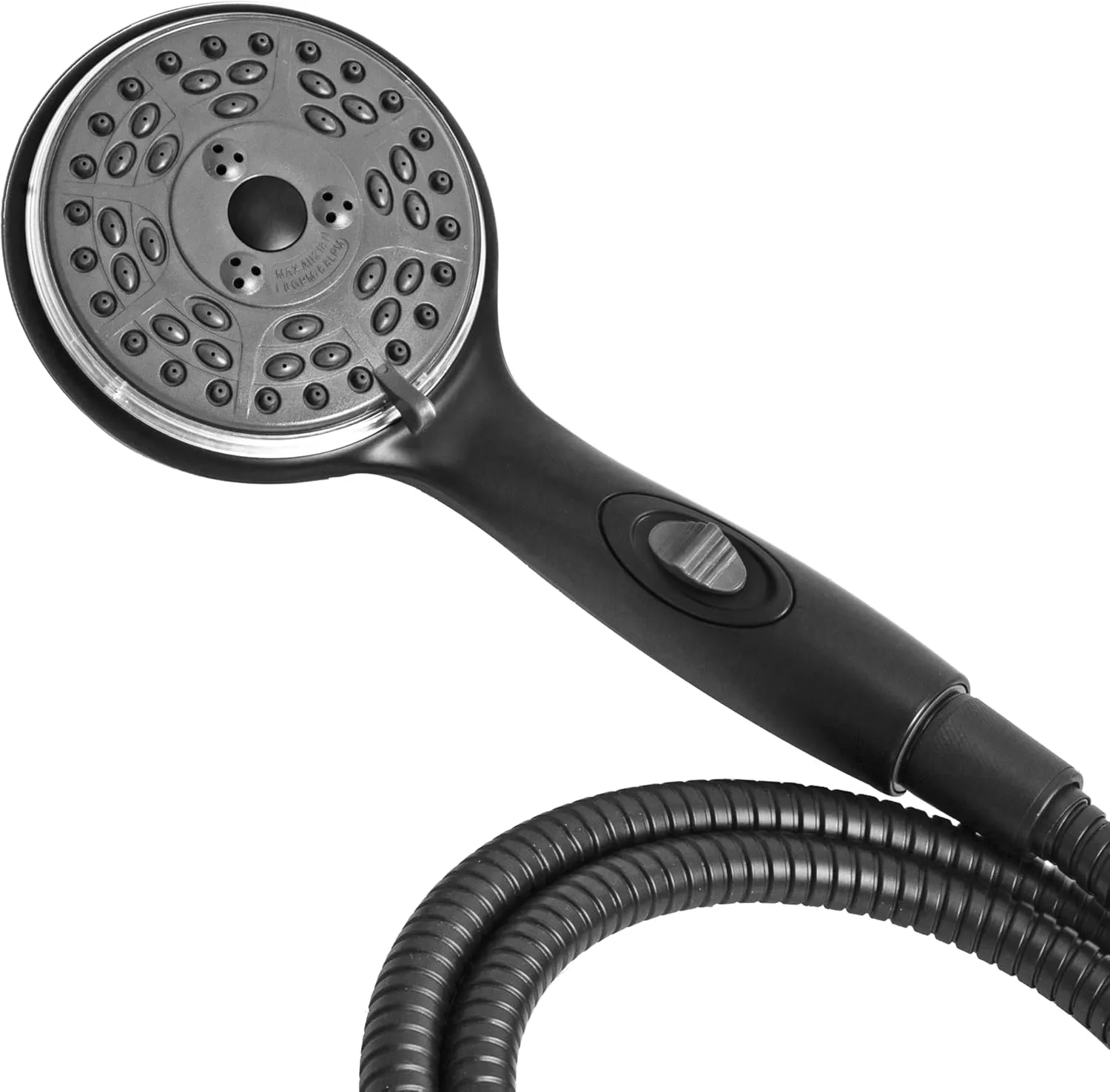 Dura Faucet Premium RV Handheld Shower Wand with Eco-Friendly On/Off Switch (Matte Black)
