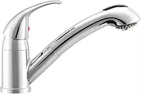 Dura Faucet DF-NMK852-CP RV Pull-Out Swivel Single Handle Kitchen Sink Faucet - One-Hole (Chrome)