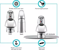 Dura Faucet DF-NMK852-CP RV Pull-Out Swivel Single Handle Kitchen Sink Faucet - One-Hole (Chrome)