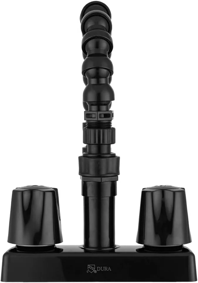 DURA FAUCET RV Exterior Quick Connect Faucet with 360-Degree Flexible Gooseneck Spout