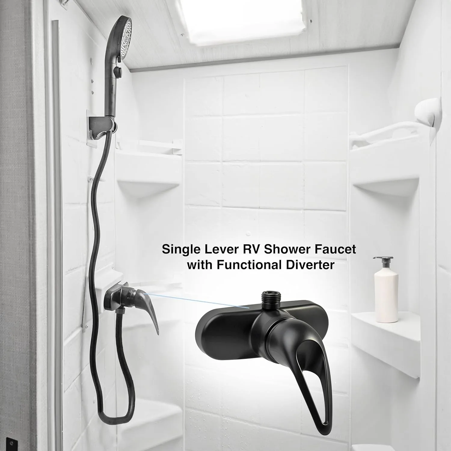 Dura Faucet DF-SA150 Single-Lever RV Shower Faucet Diverter