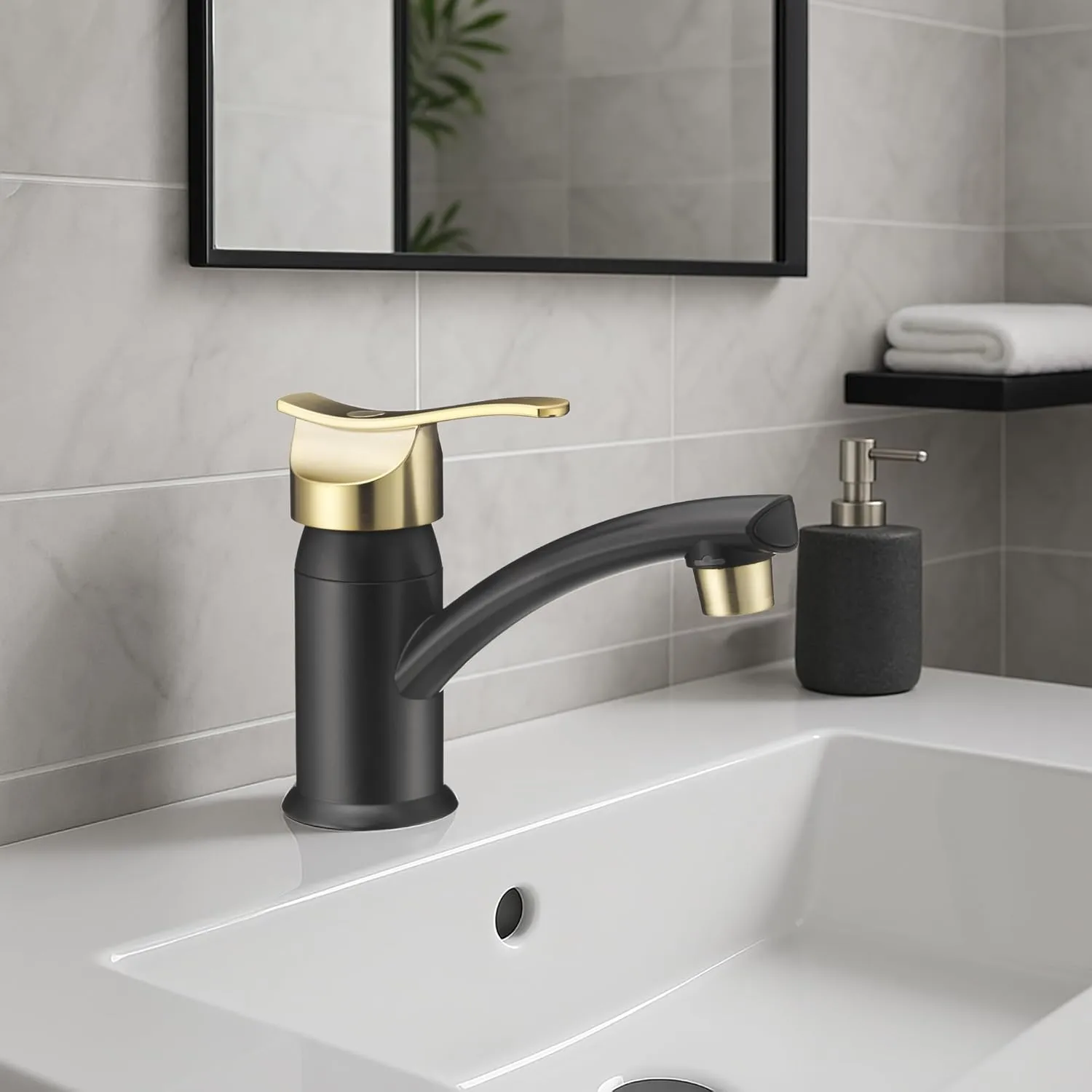 Dura Faucet Streamline Single Lever Centerset Lavatory Sink Faucet for RVs and Bathrooms