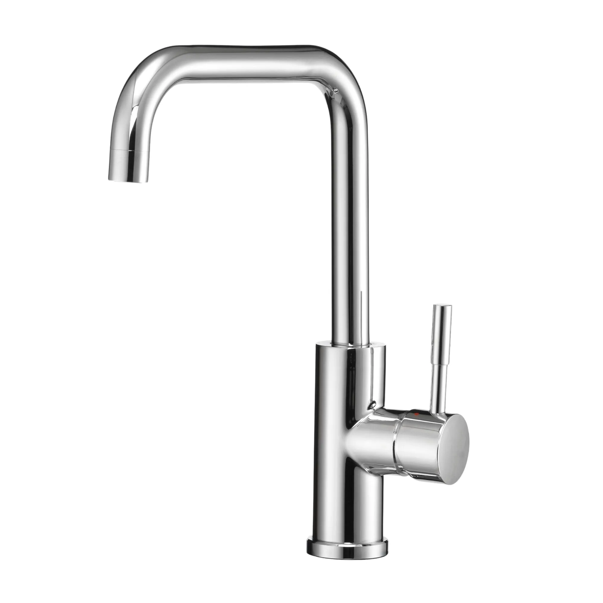 Dura Faucet RV Streamline Squared-Arc Single Handle Kitchen Sink Faucet - Optional Deck Plate