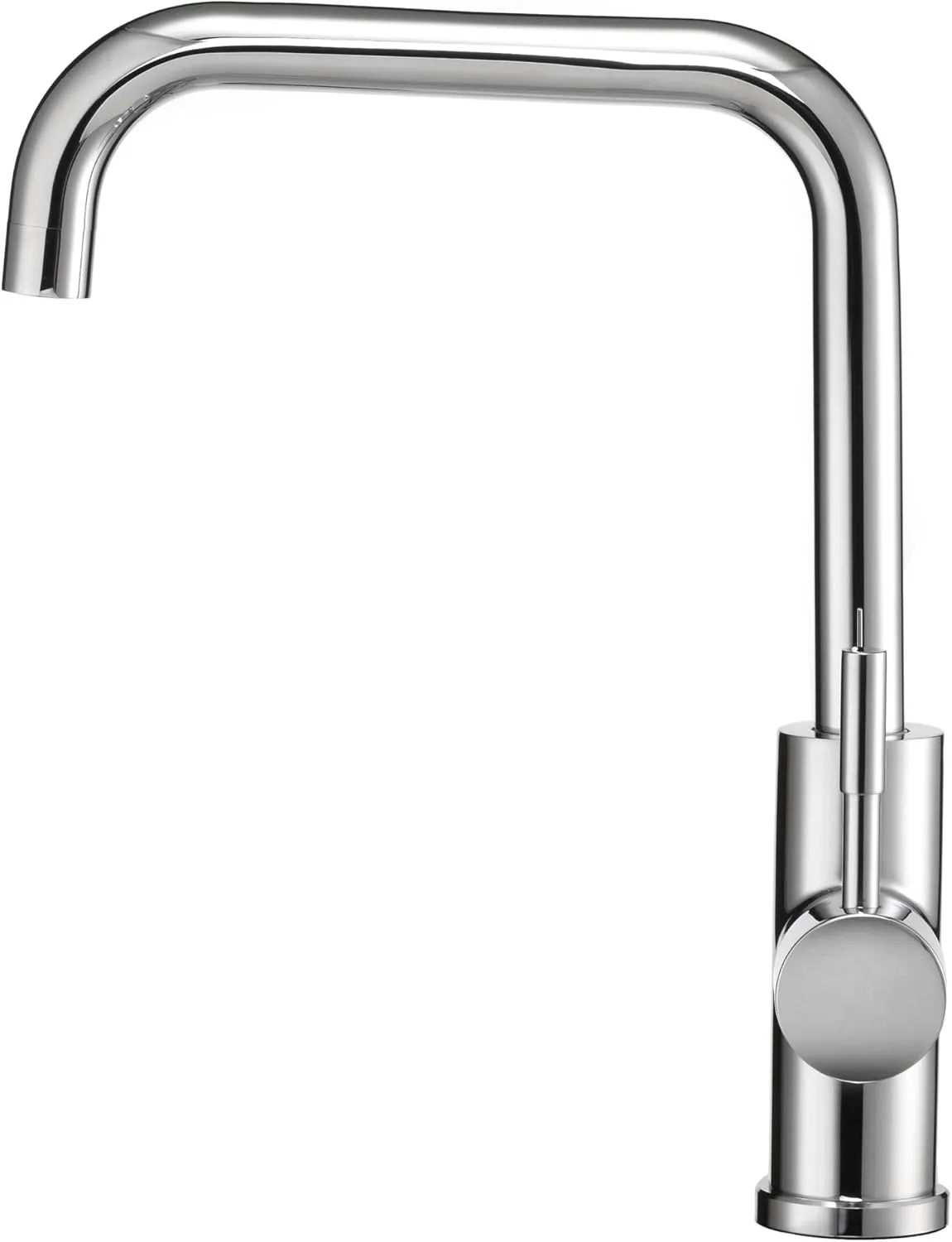 Dura Faucet RV Streamline Squared-Arc Single Handle Kitchen Sink Faucet - Optional Deck Plate