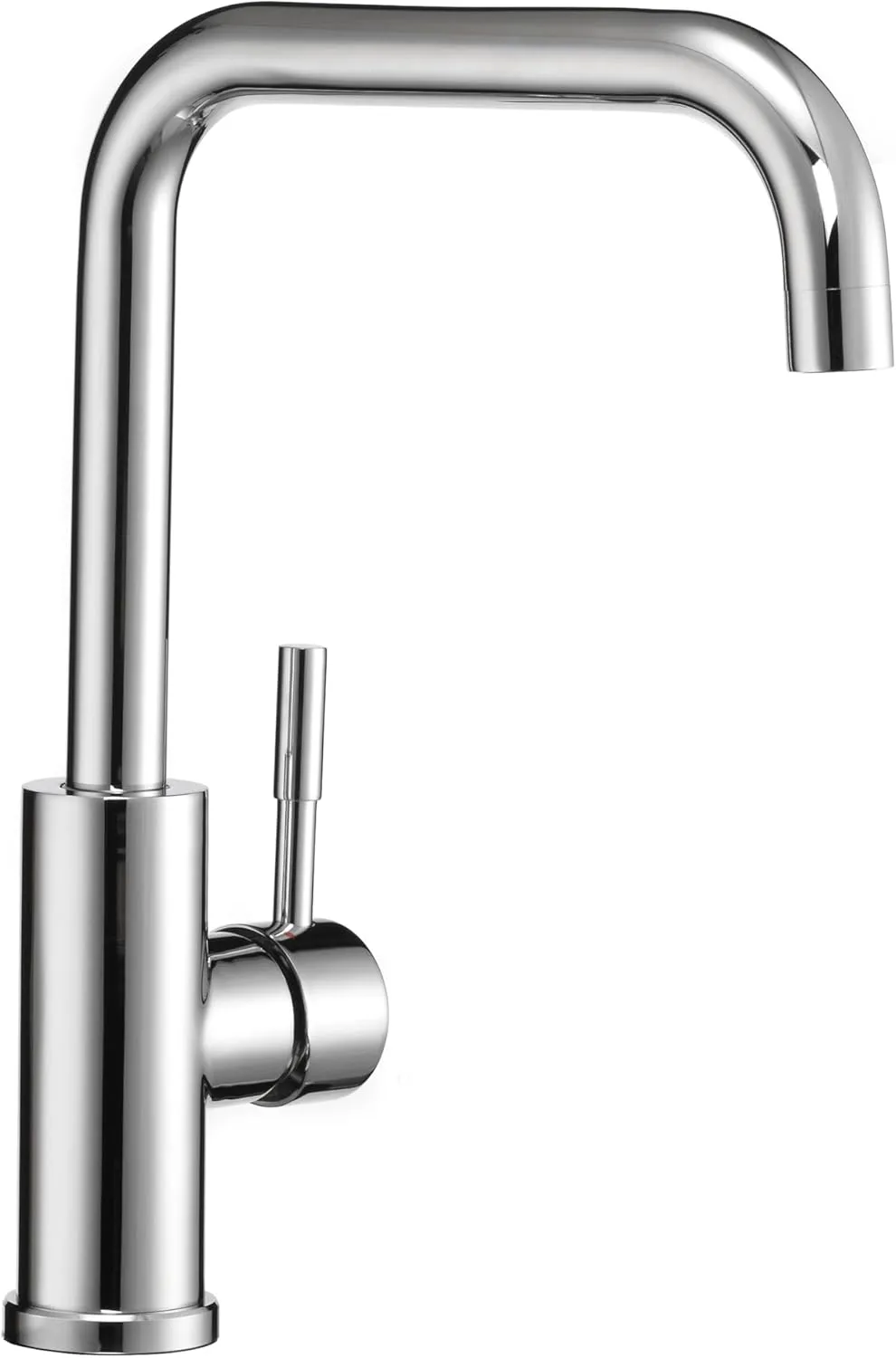 Dura Faucet RV Streamline Squared-Arc Single Handle Kitchen Sink Faucet - Optional Deck Plate