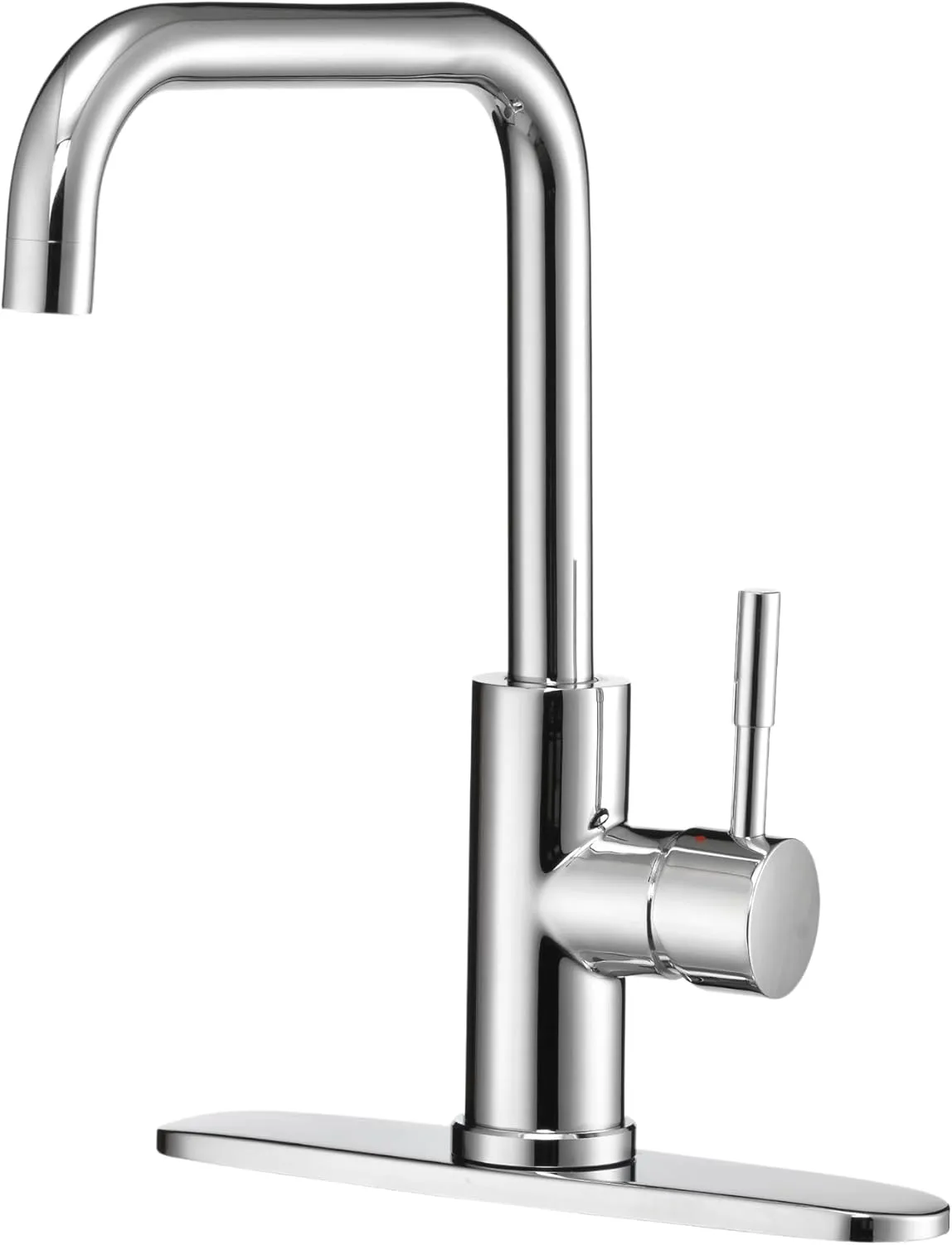 Dura Faucet RV Streamline Squared-Arc Single Handle Kitchen Sink Faucet - Optional Deck Plate