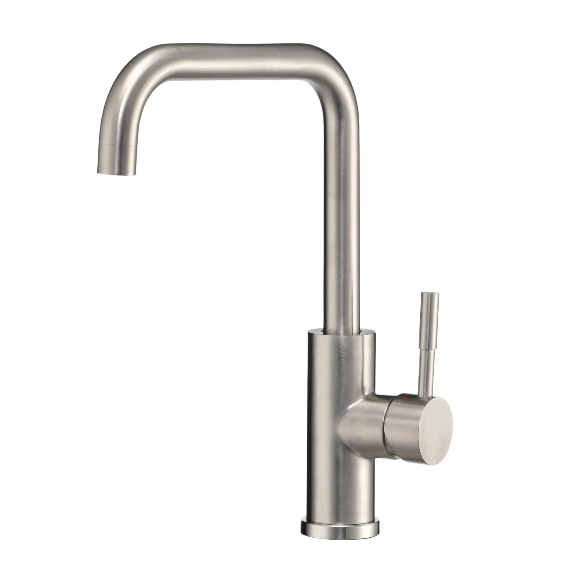 Dura Faucet RV Streamline Squared-Arc Single Handle Kitchen Sink Faucet - Optional Deck Plate