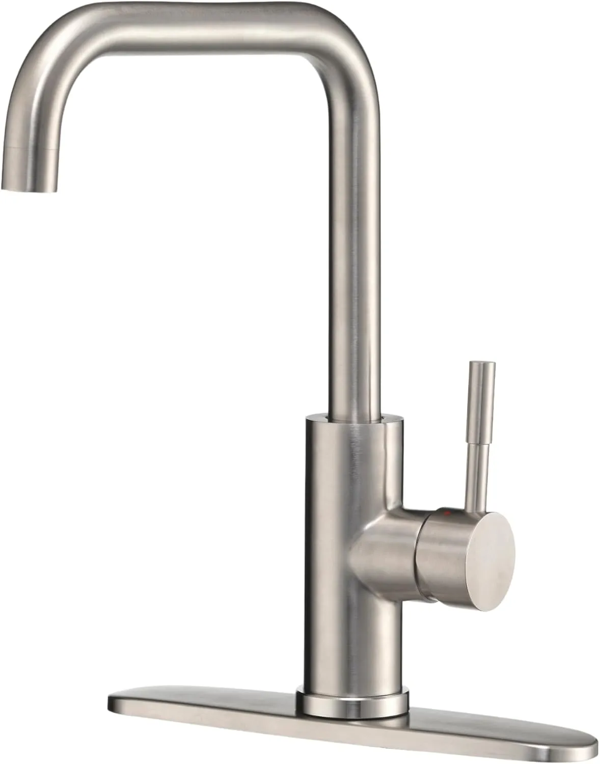 Dura Faucet RV Streamline Squared-Arc Single Handle Kitchen Sink Faucet - Optional Deck Plate
