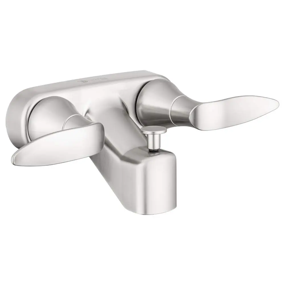 Dura Faucet DF-SA110LH-SN RV Tub, Shower Faucet Valve Diverter with Winged Levers (Brushed Satin Nickel)