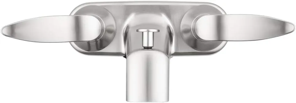 Dura Faucet DF-SA110LH-SN RV Tub, Shower Faucet Valve Diverter with Winged Levers (Brushed Satin Nickel)