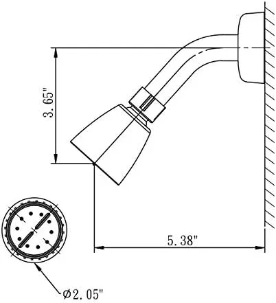 Dura Faucet Economical Shower Faucet with Classic Clear Acrylic Knobs and Shower Head (Chrome Polished)